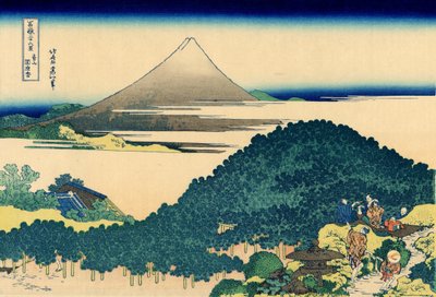The Circular Pine Trees of Aoyama by Katsushika Hokusai